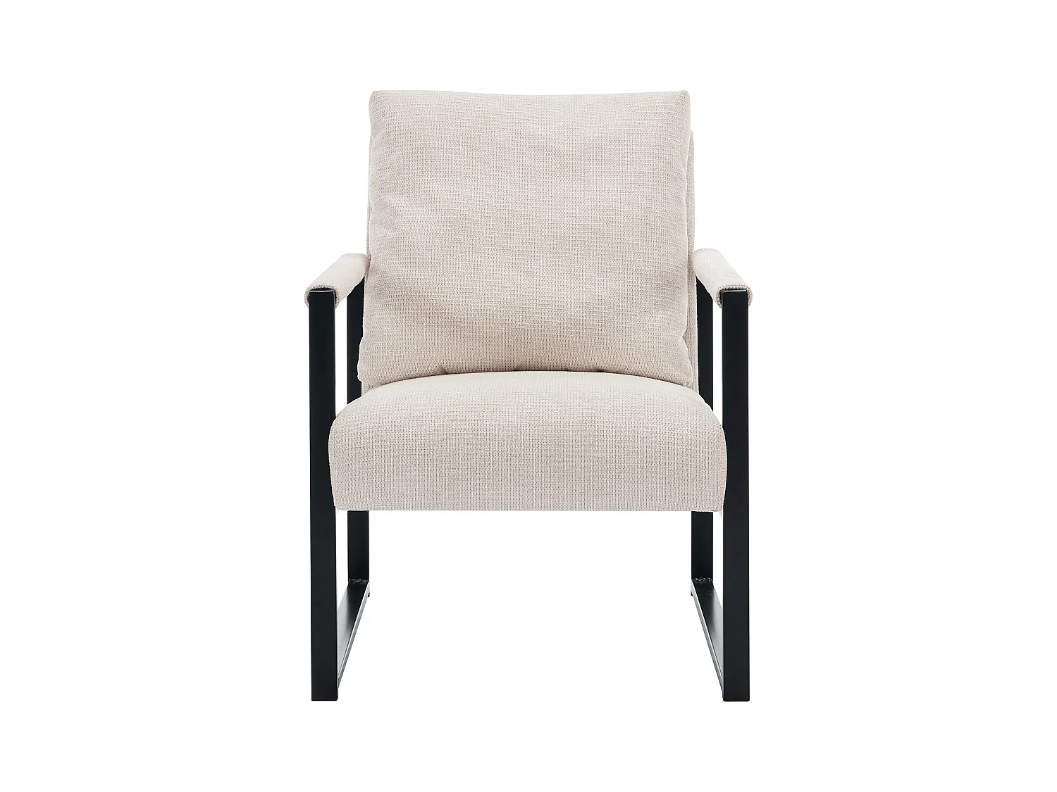 Sillón de tela texturizada beige ISPORI