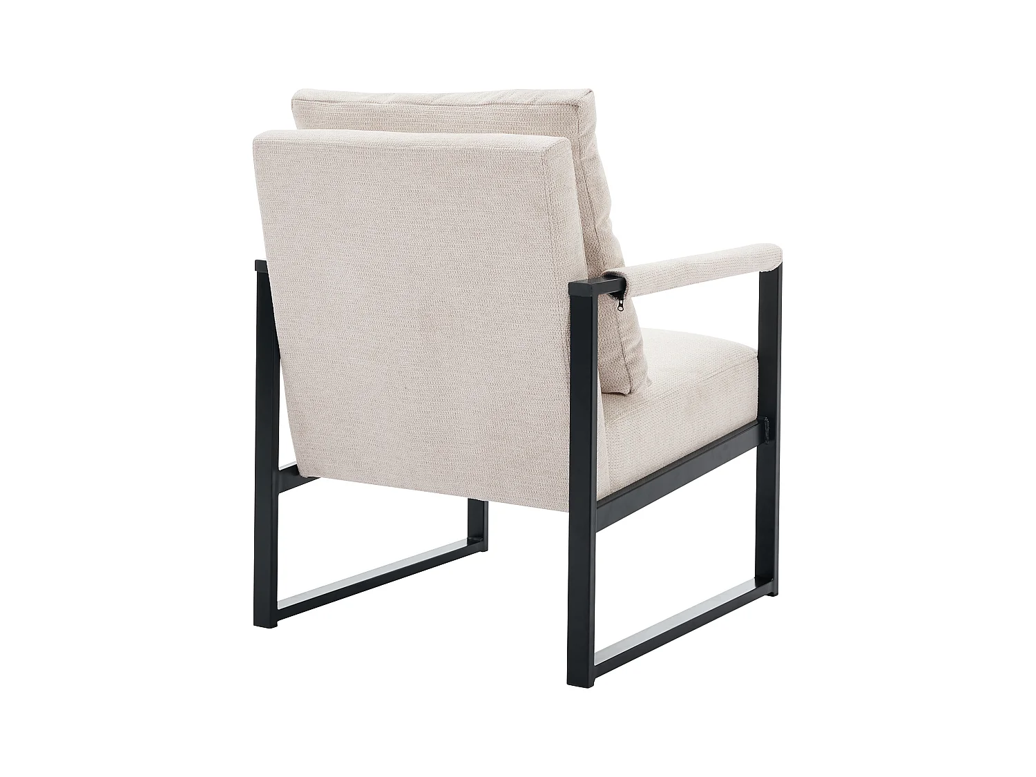 Sillón de tela texturizada beige ISPORI