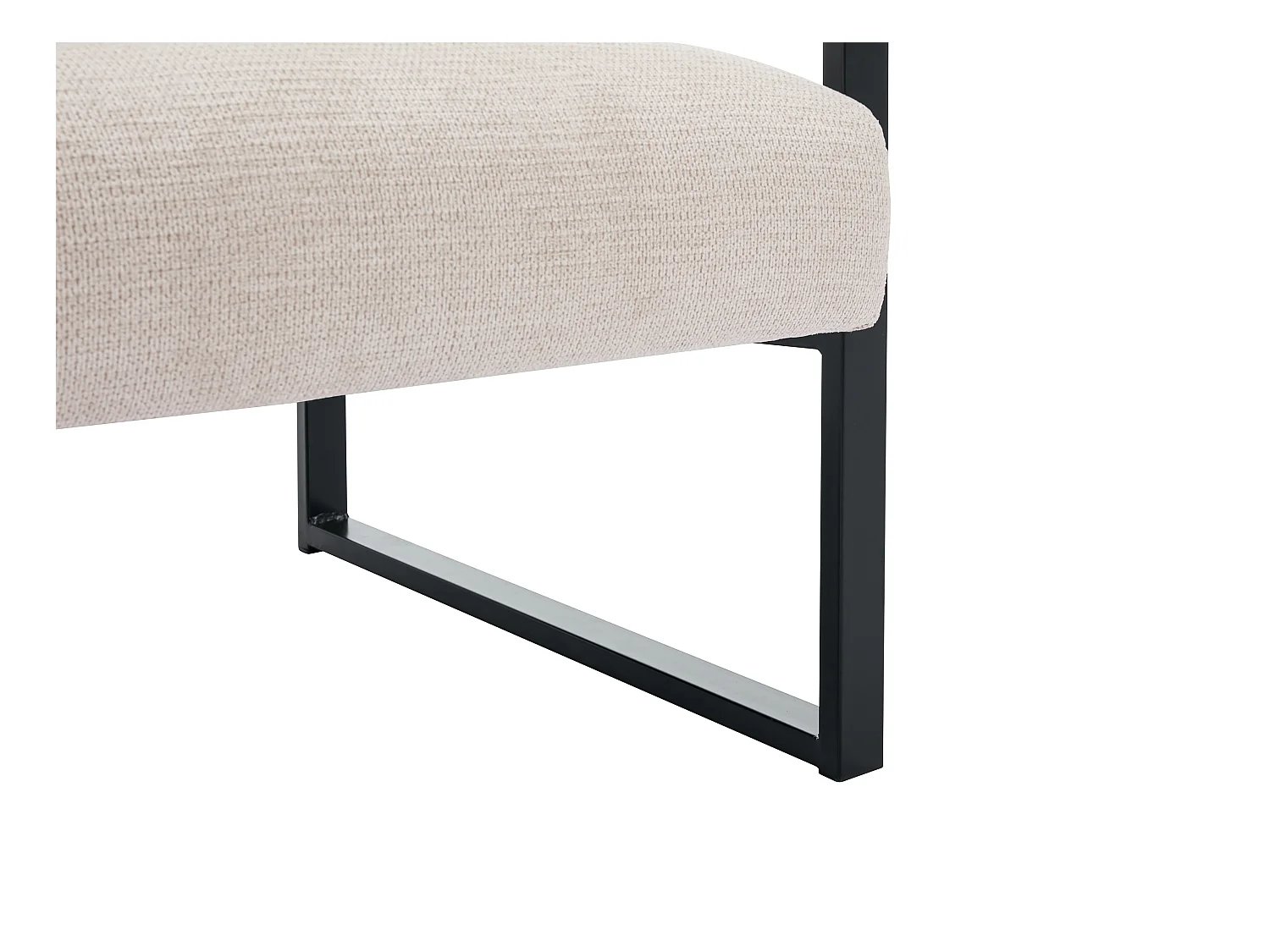 Sillón de tela texturizada beige ISPORI