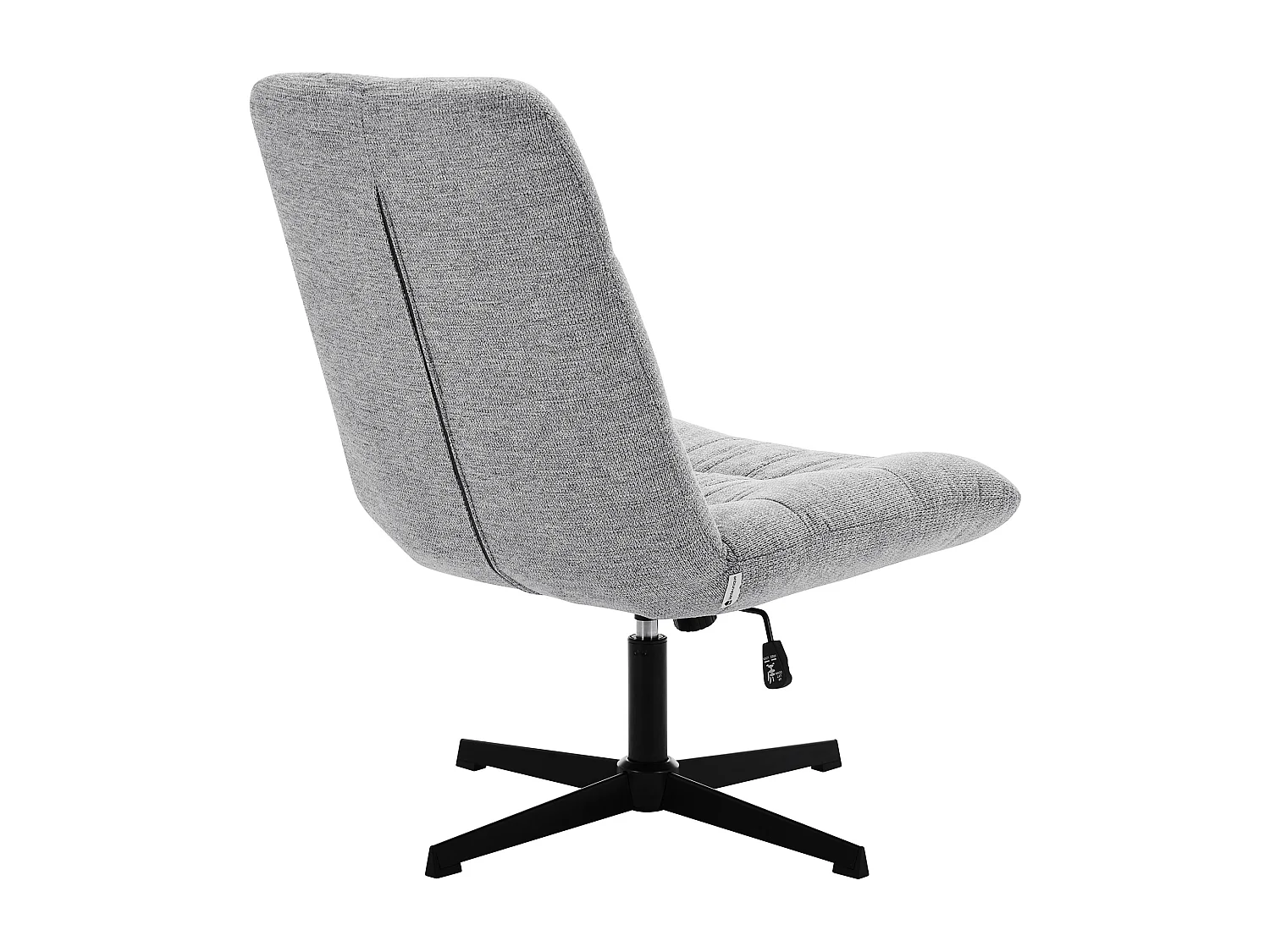 Sillón pivotante de tela jaspeado gris SELENDO