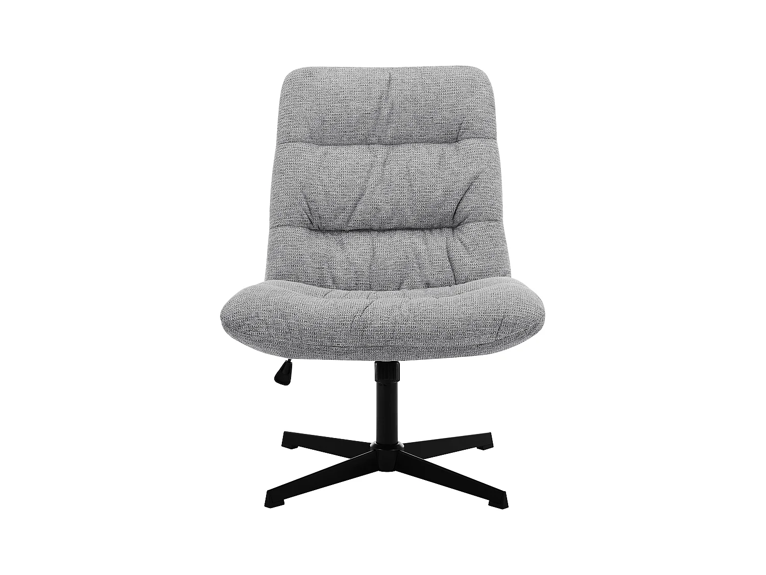 Sillón pivotante de tela jaspeado gris SELENDO