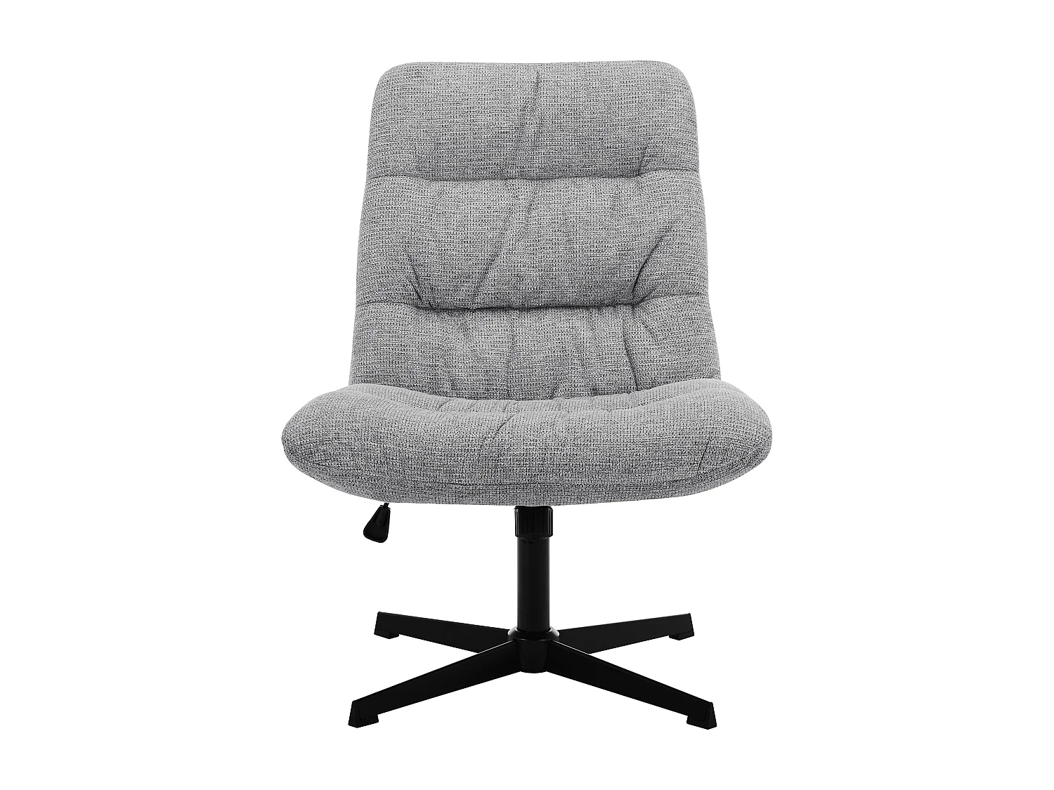 Fauteuil pivotant en tissu chiné gris SELENDO