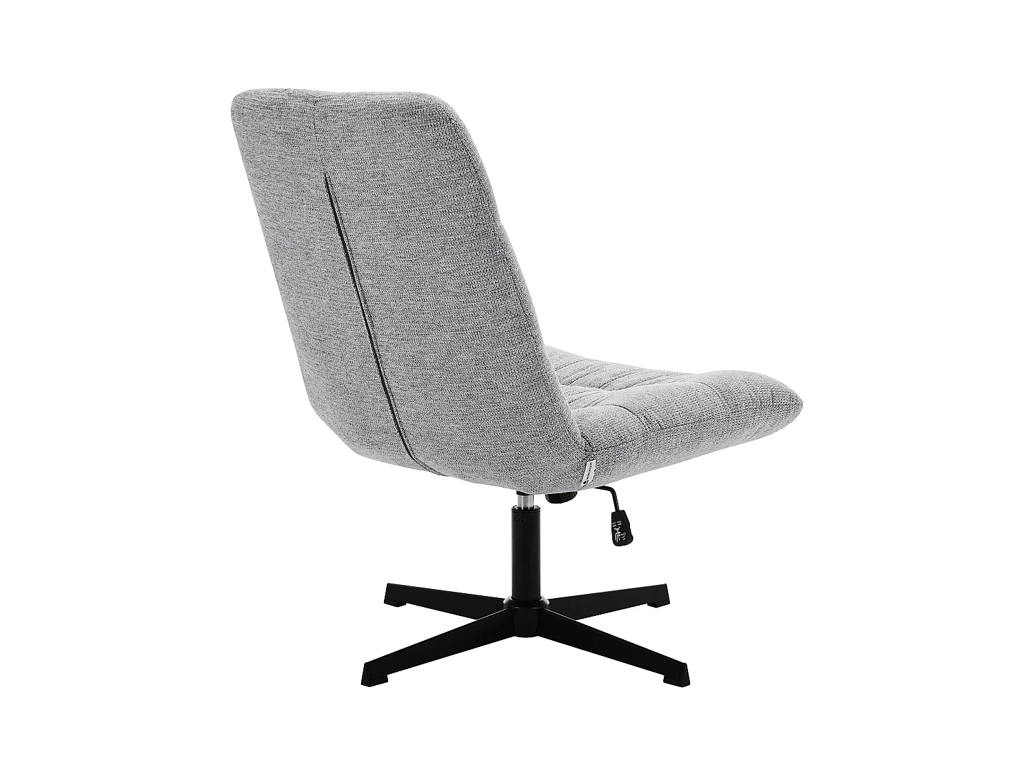 Fauteuil pivotant en tissu chiné gris SELENDO