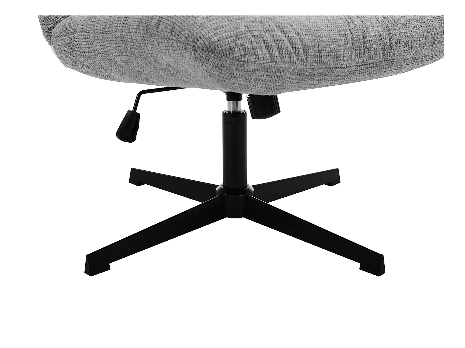 Fauteuil pivotant en tissu chiné gris SELENDO