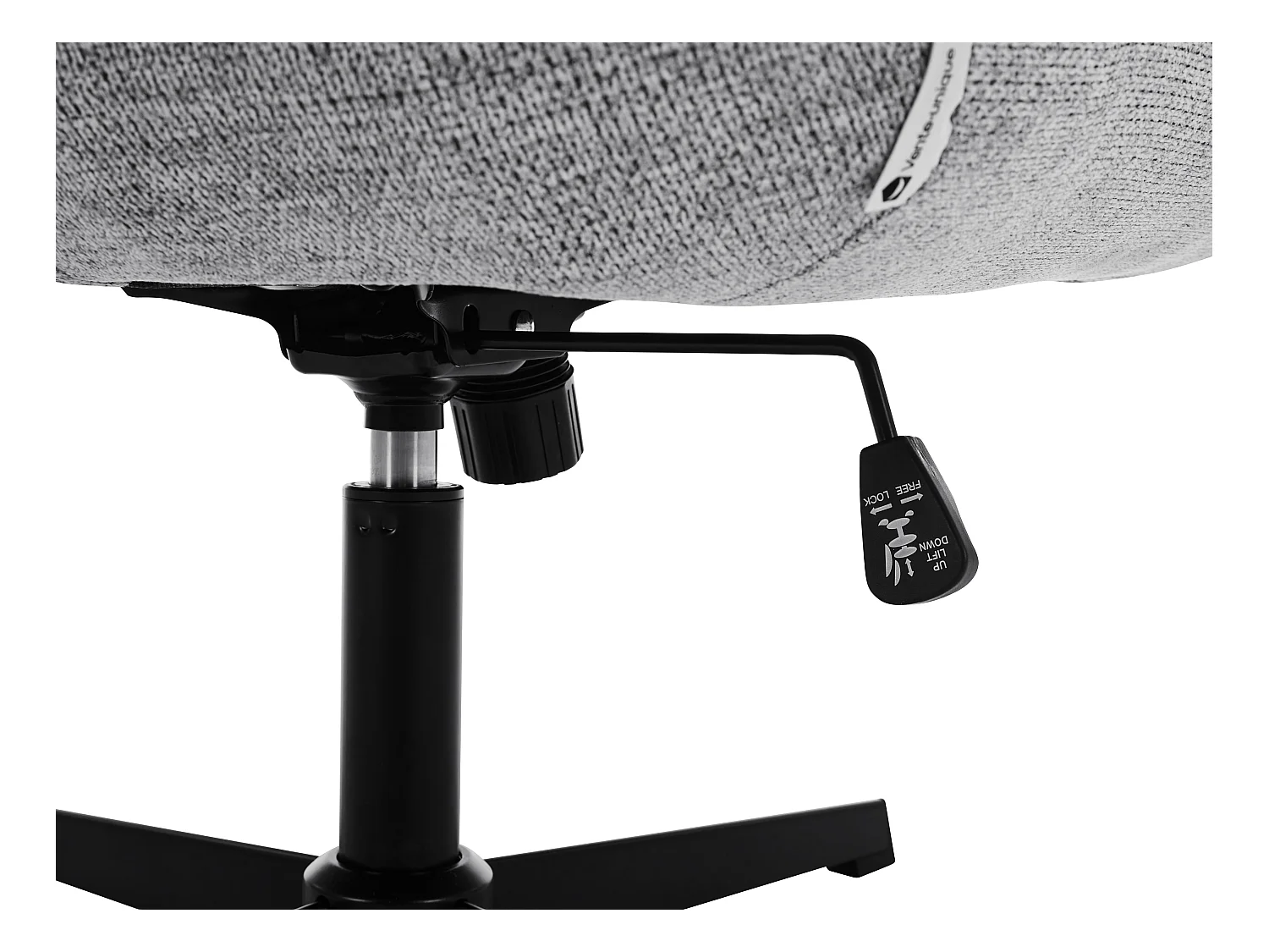 Fauteuil pivotant en tissu chiné gris SELENDO