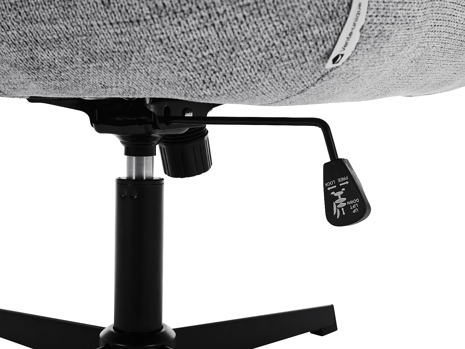 Fauteuil pivotant en tissu chiné gris SELENDO