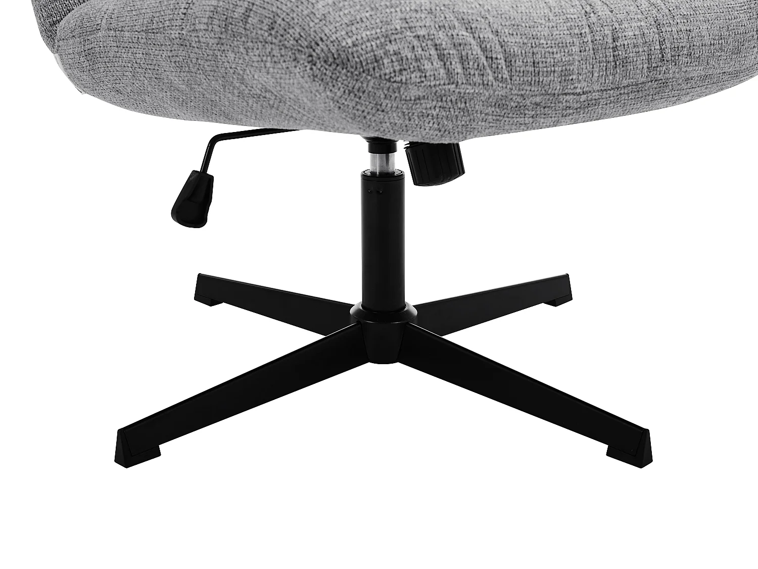 Fauteuil pivotant en tissu chiné gris SELENDO