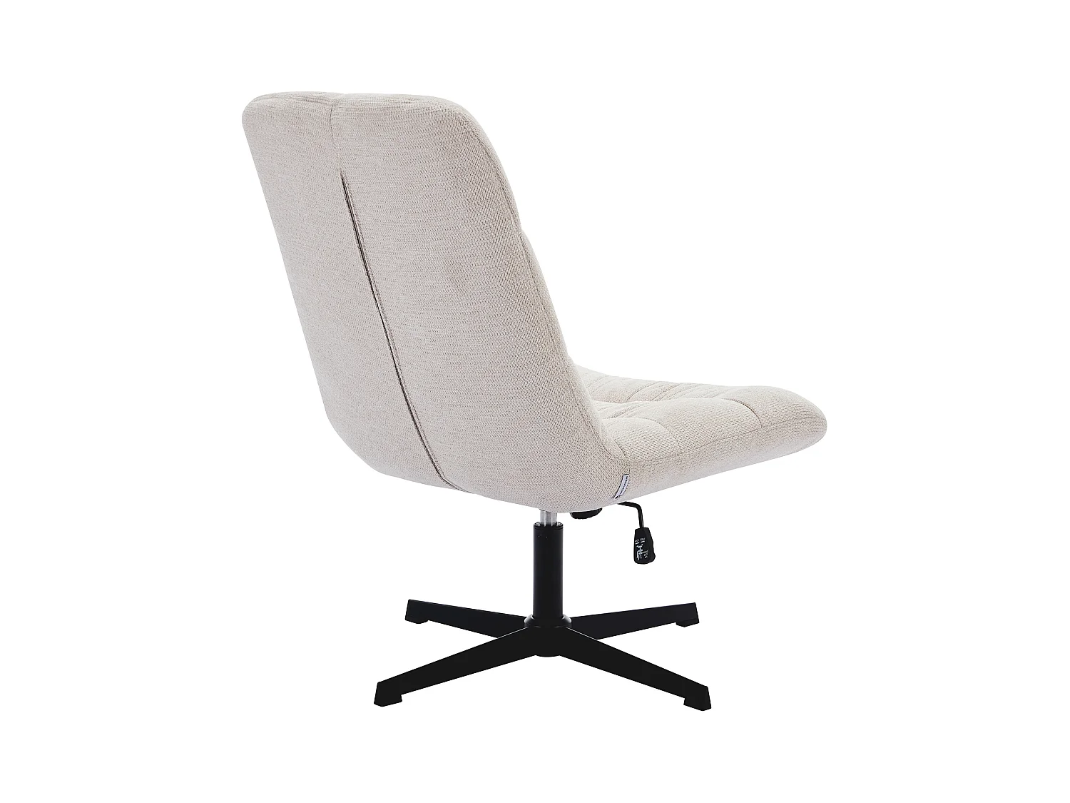 Sillón pivotante de tela jaspeado beige SELENDO