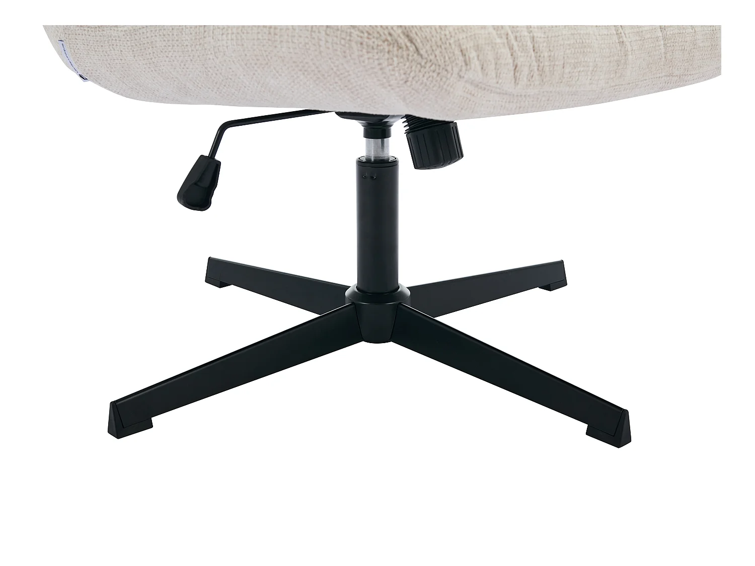 Sillón pivotante de tela jaspeado beige SELENDO