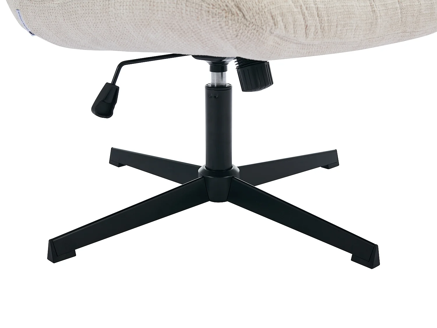 Fauteuil pivotant en tissu chiné beige SELENDO