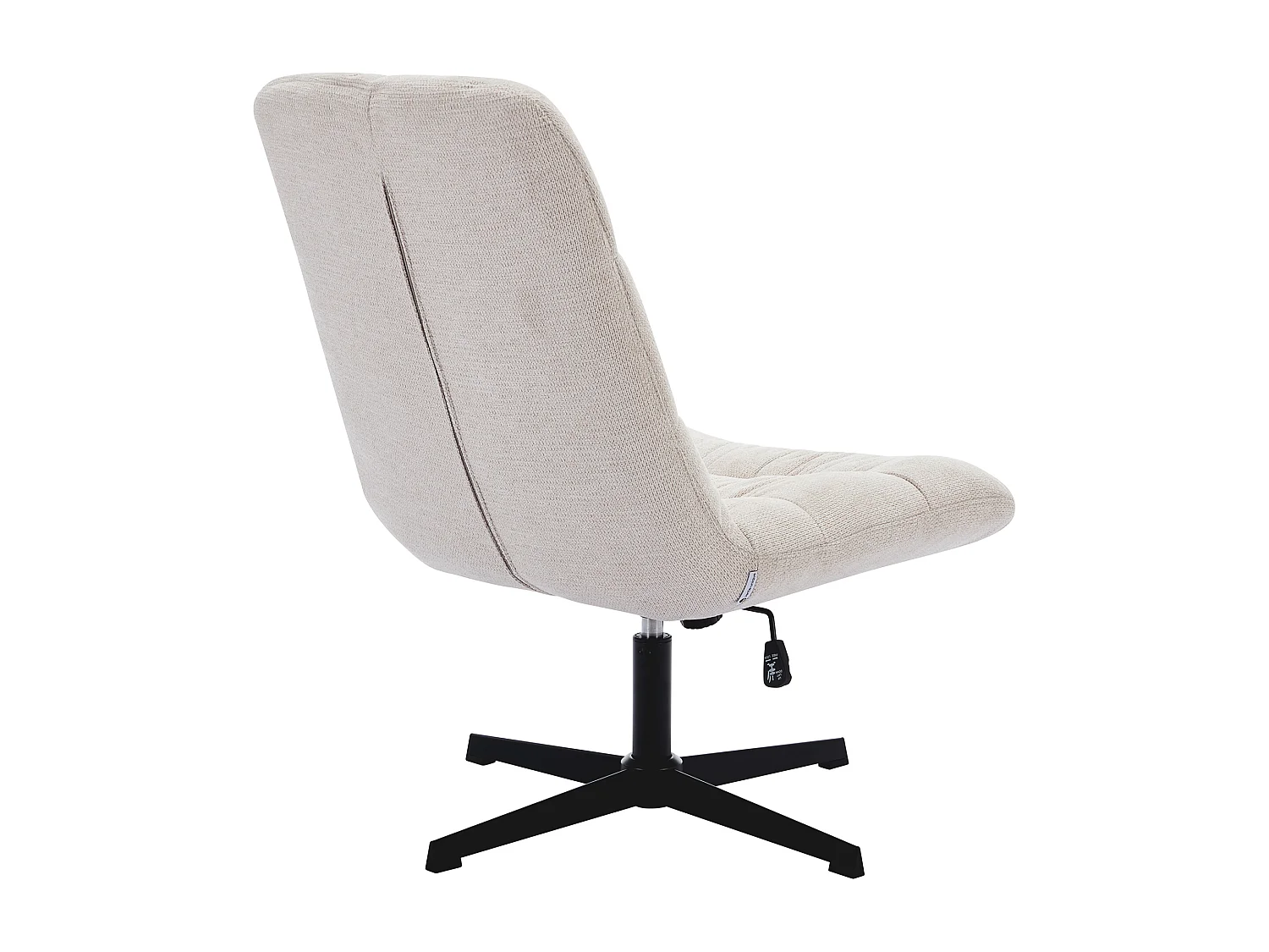 Fauteuil pivotant en tissu chiné beige SELENDO