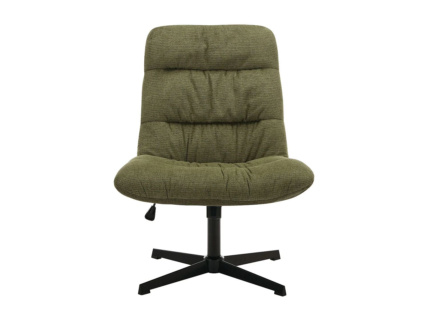 Fauteuil pivotant en tissu chiné vert SELENDO