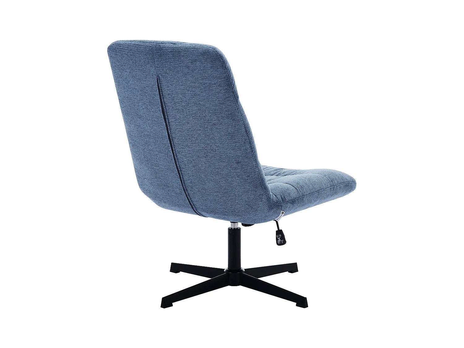 Sillón pivotante de tela jaspeado azul SELENDO