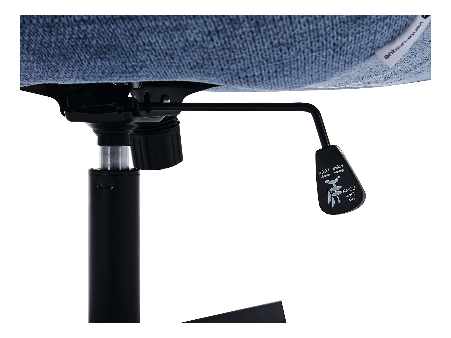 Sillón pivotante de tela jaspeado azul SELENDO