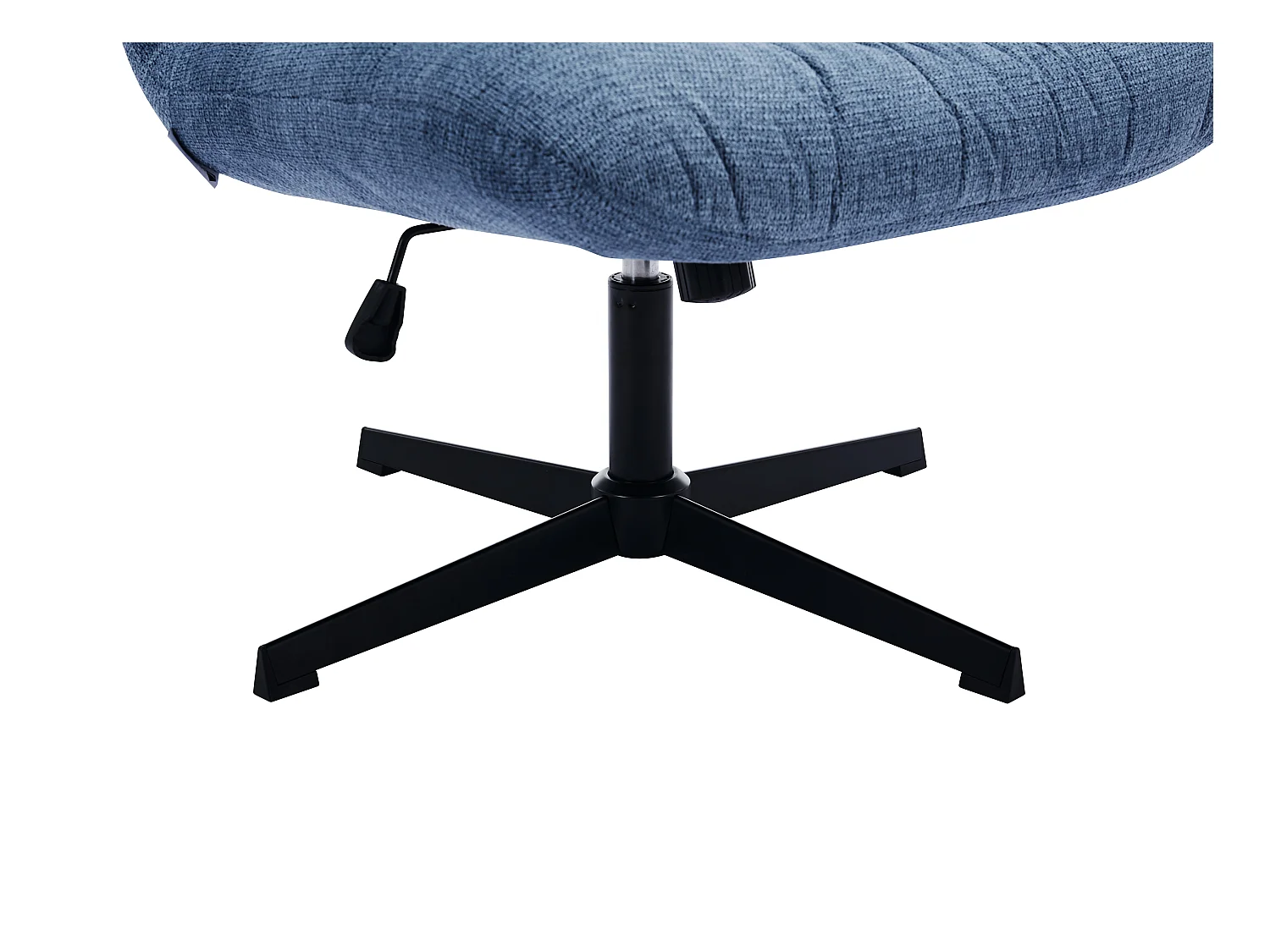 Sillón pivotante de tela jaspeado azul SELENDO