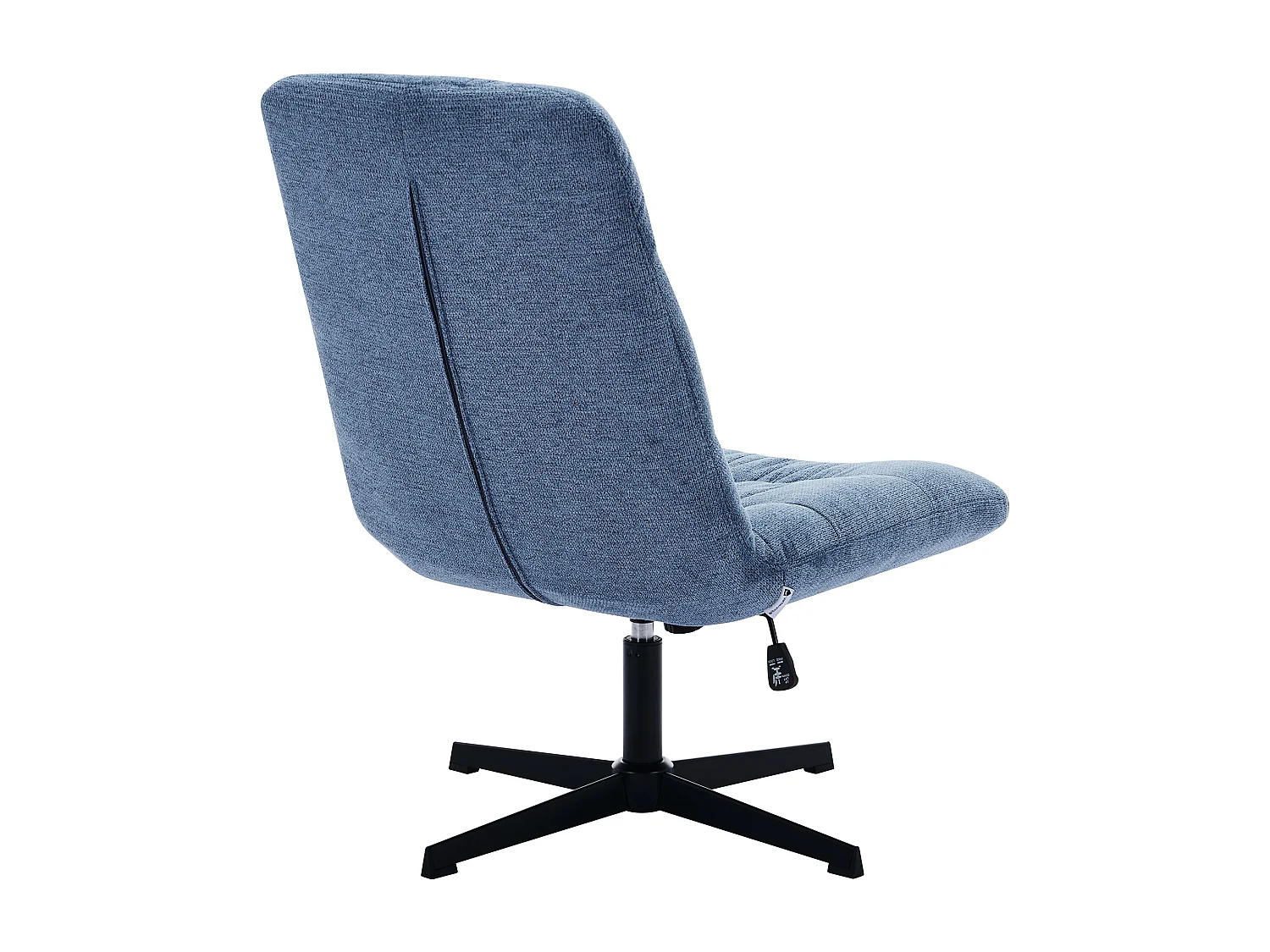 Fauteuil pivotant en tissu chiné bleu SELENDO