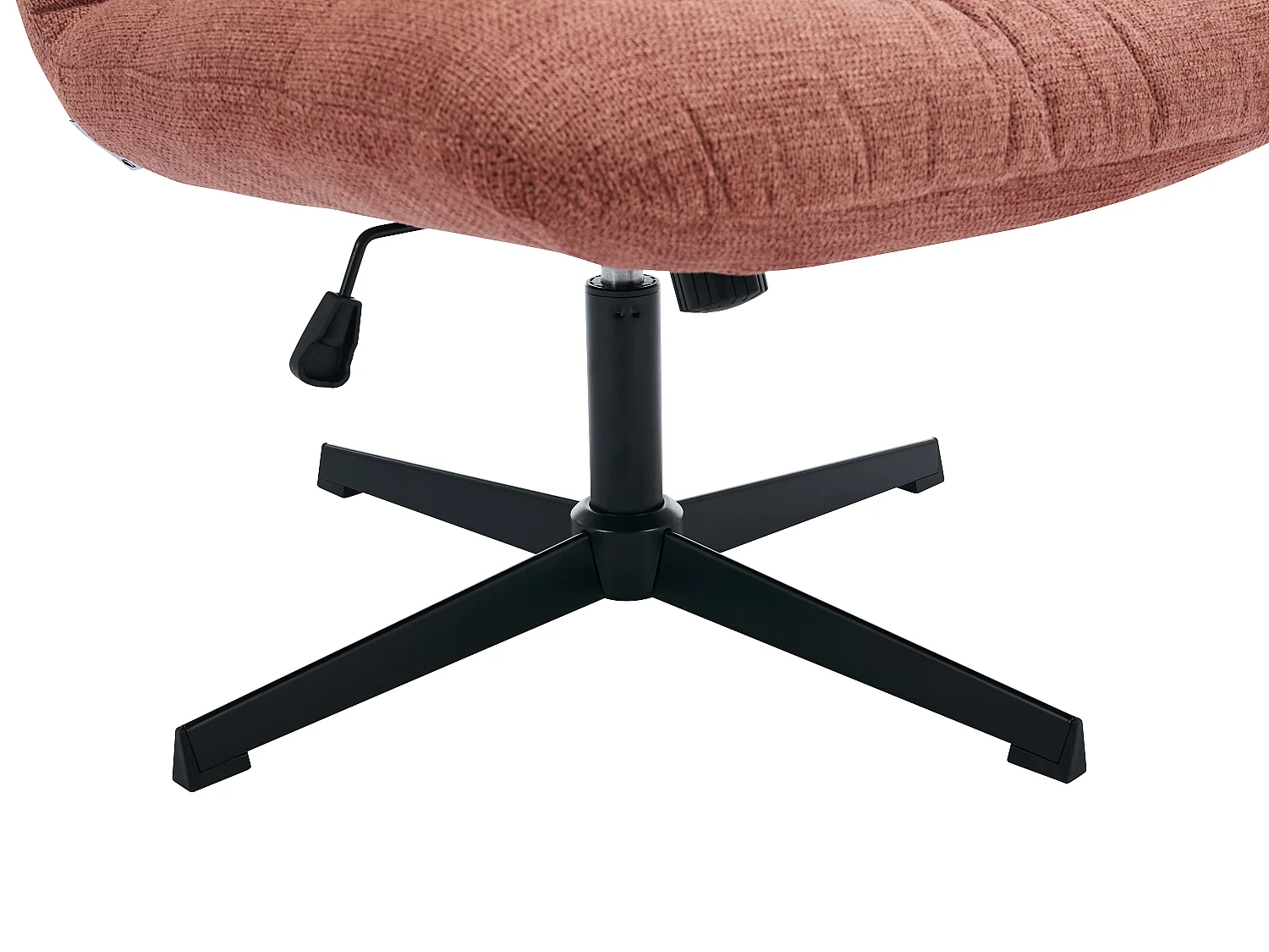 Poltrona girevole in Tessuto chiné Terracotta  - SELENDO