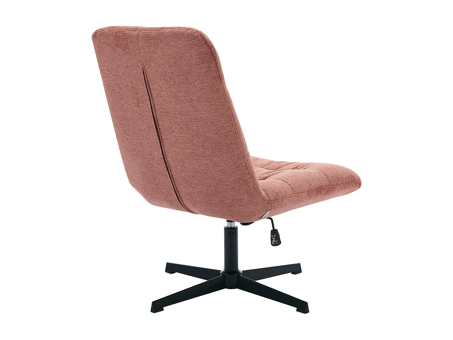 Poltrona girevole in Tessuto chiné Terracotta  - SELENDO