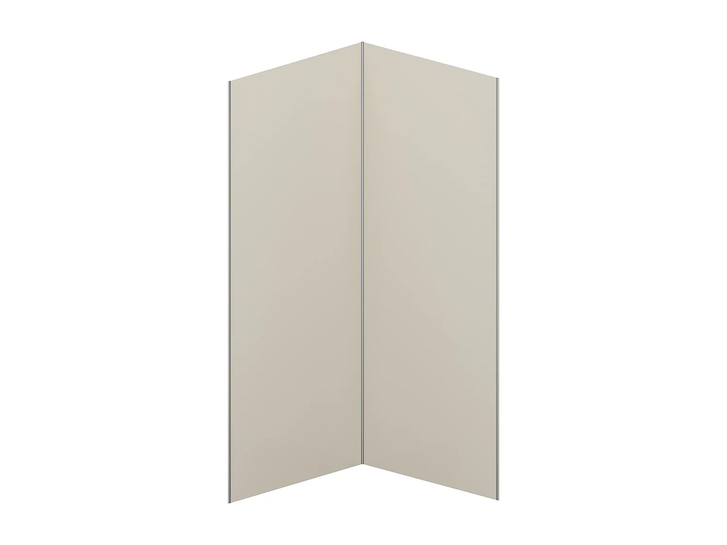 Lot de 2 panneaux muraux de douche ivoire en aluminium avec profilés - 2 x L90 x H210 cm - ITZIAR