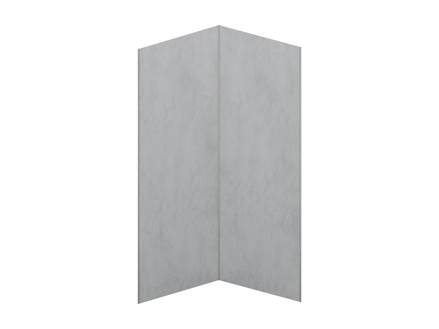 Pannello per parete da doccia effetto cemento cerato alluminio con profili 2xL90xH210cm - Lotto di 2 - ARFINO