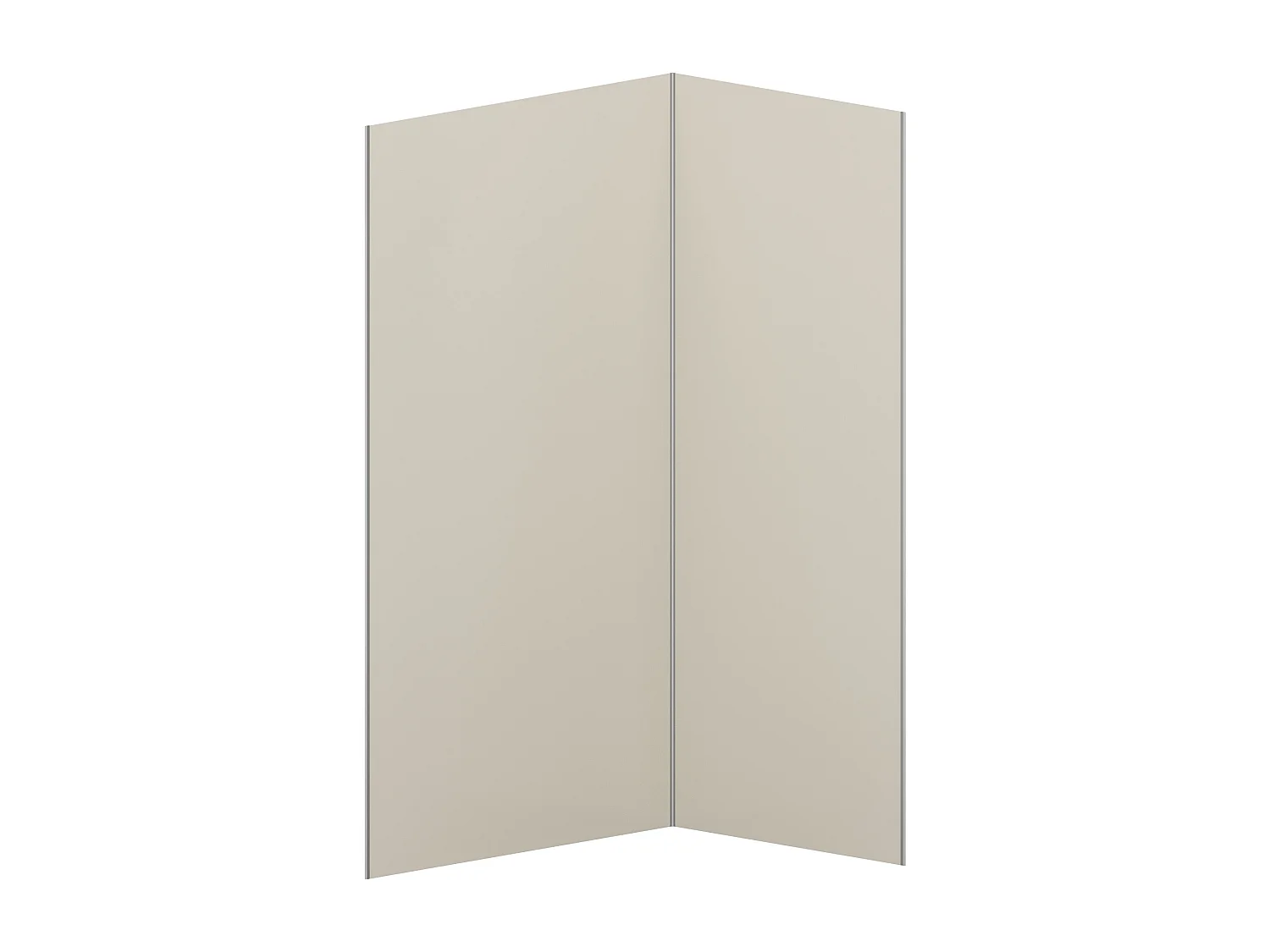 Set van 2 ivoorwitte douchewandpanelen van aluminium met profielen - L90 x B120 x H210 cm - ITZIAR