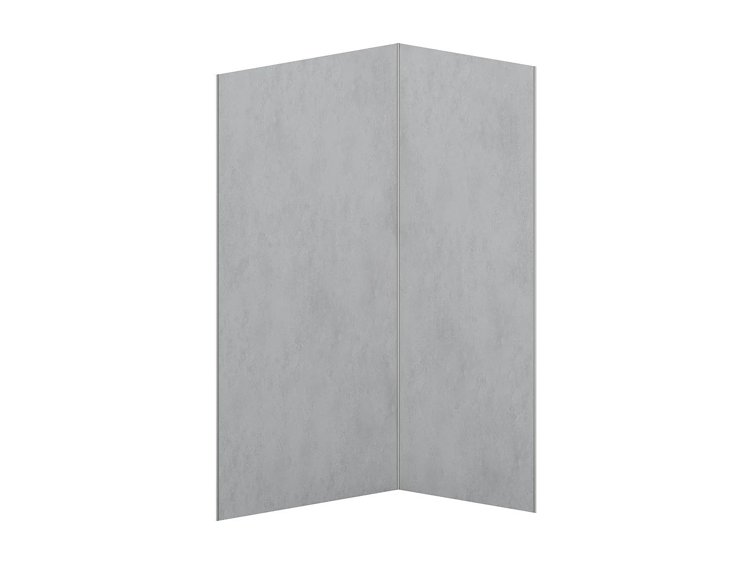 Wandpaneele Dusche 2er-Set inkl. Profile - Aluminium - 90 x 120 x 210 cm - Beton-Optik - ARFINO