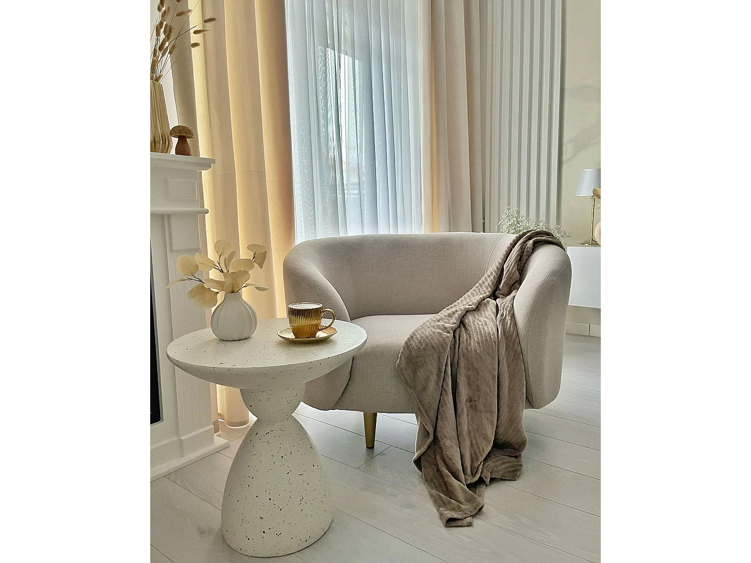 Fauteuil LOEN Tissu Beige clair