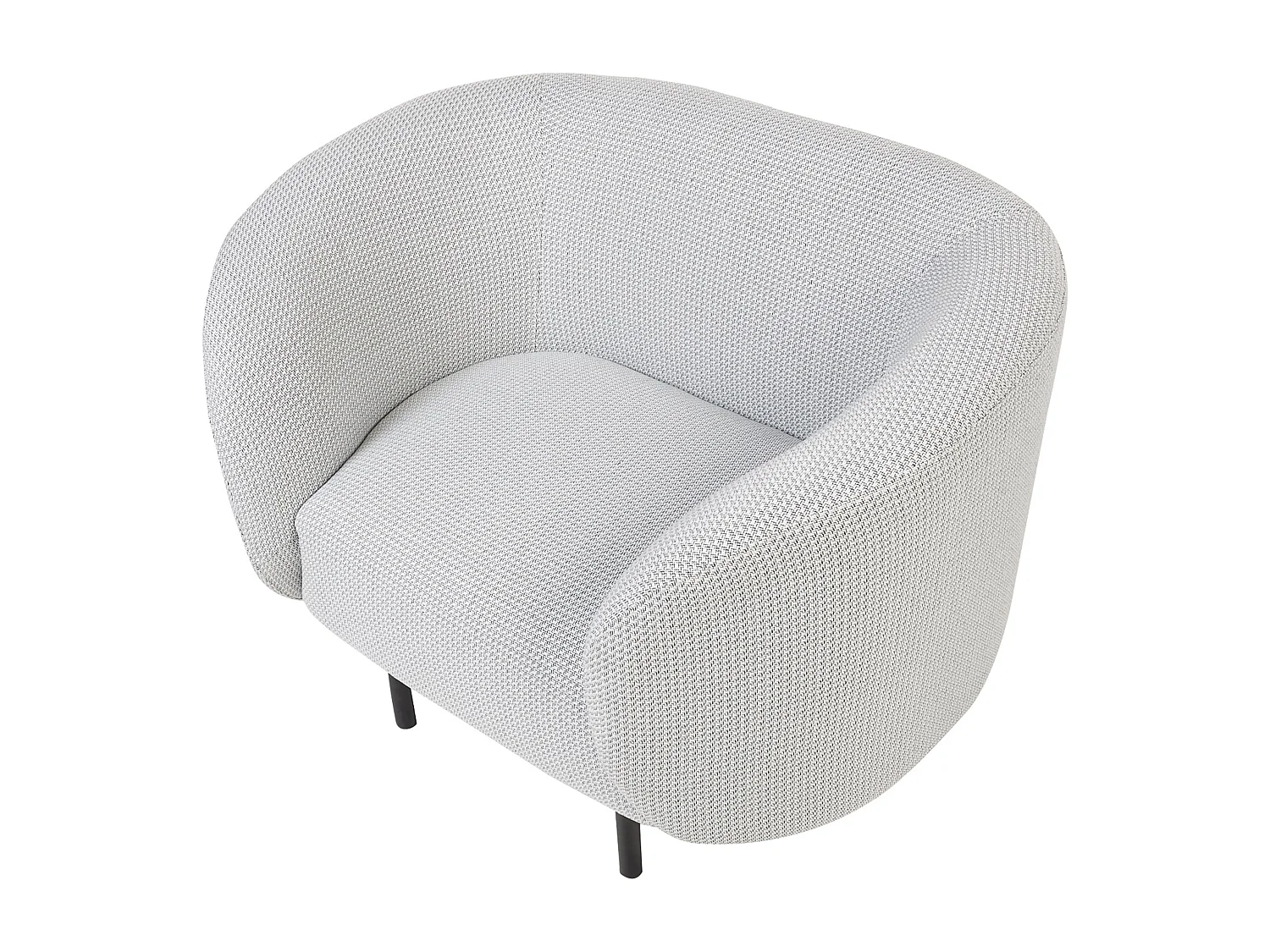 Fauteuil LOEN Tissu Noir/blanc
