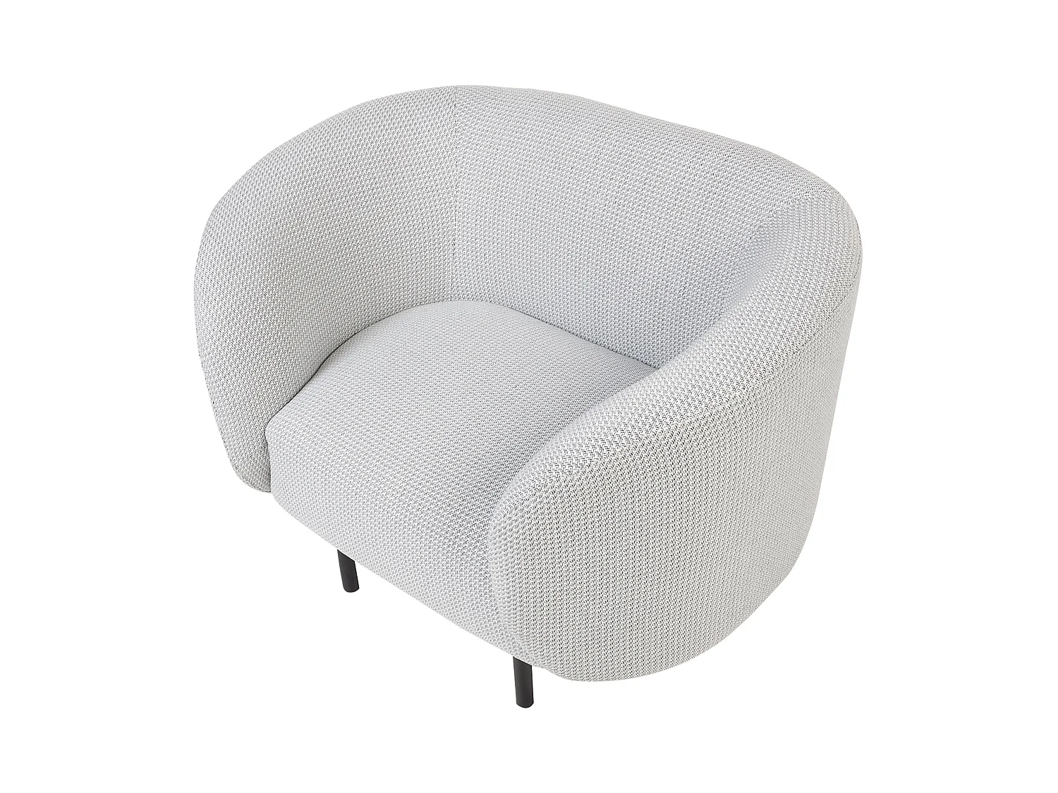 Fauteuil LOEN Tissu Noir/blanc
