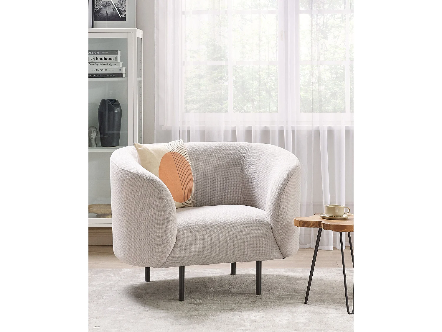 Poltrona LOEN Tessuto Beige chiaro