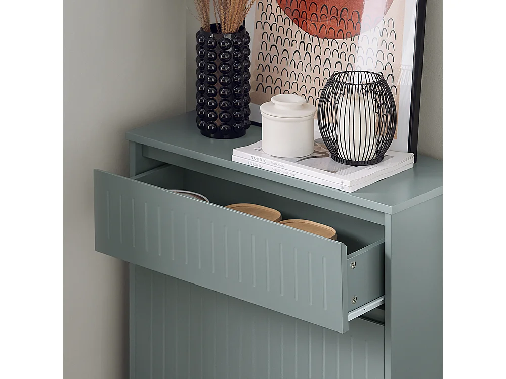 SoBuy FSR165-HG Banc à Chaussures avec Coussin Rembourrée 1 Abattant, Banc de Rangement