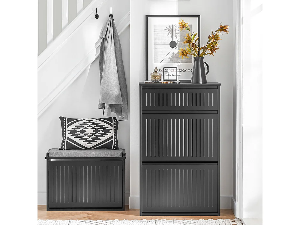 Szafka na buty z 2 drzwiami i 1 szufladą FSR165-SCH