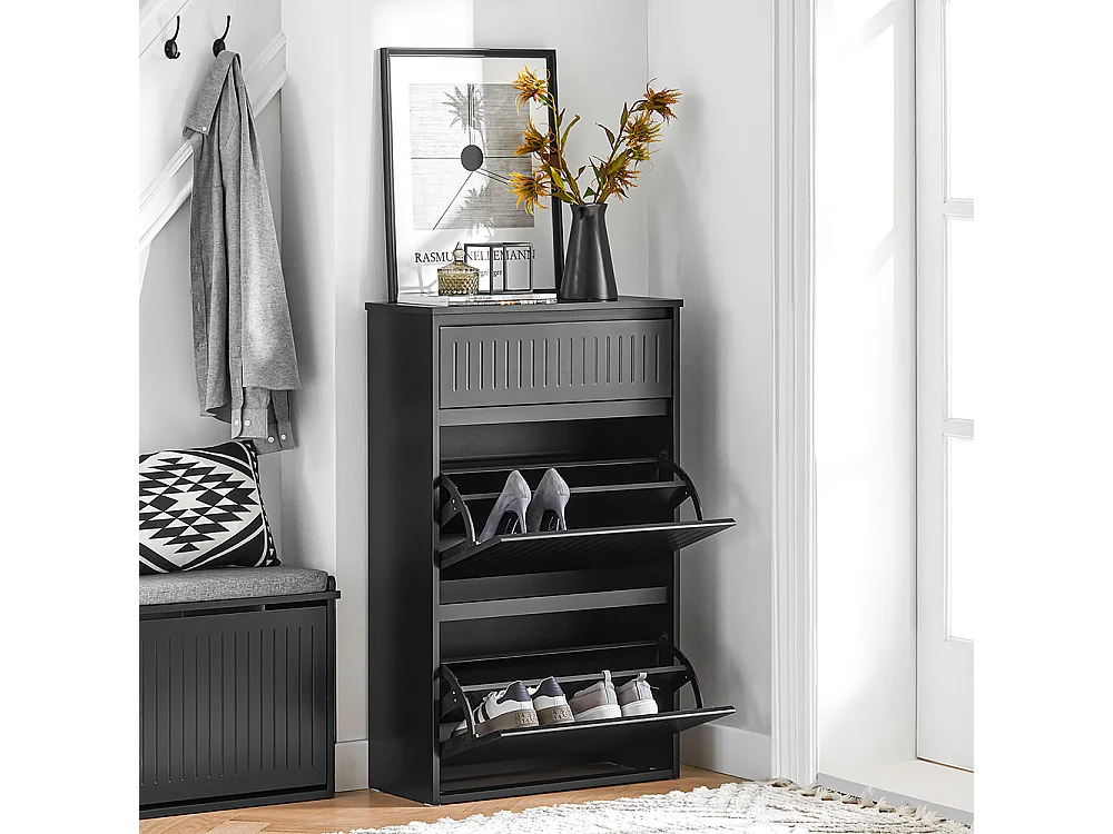 Szafka na buty z 2 drzwiami i 1 szufladą FSR165-SCH