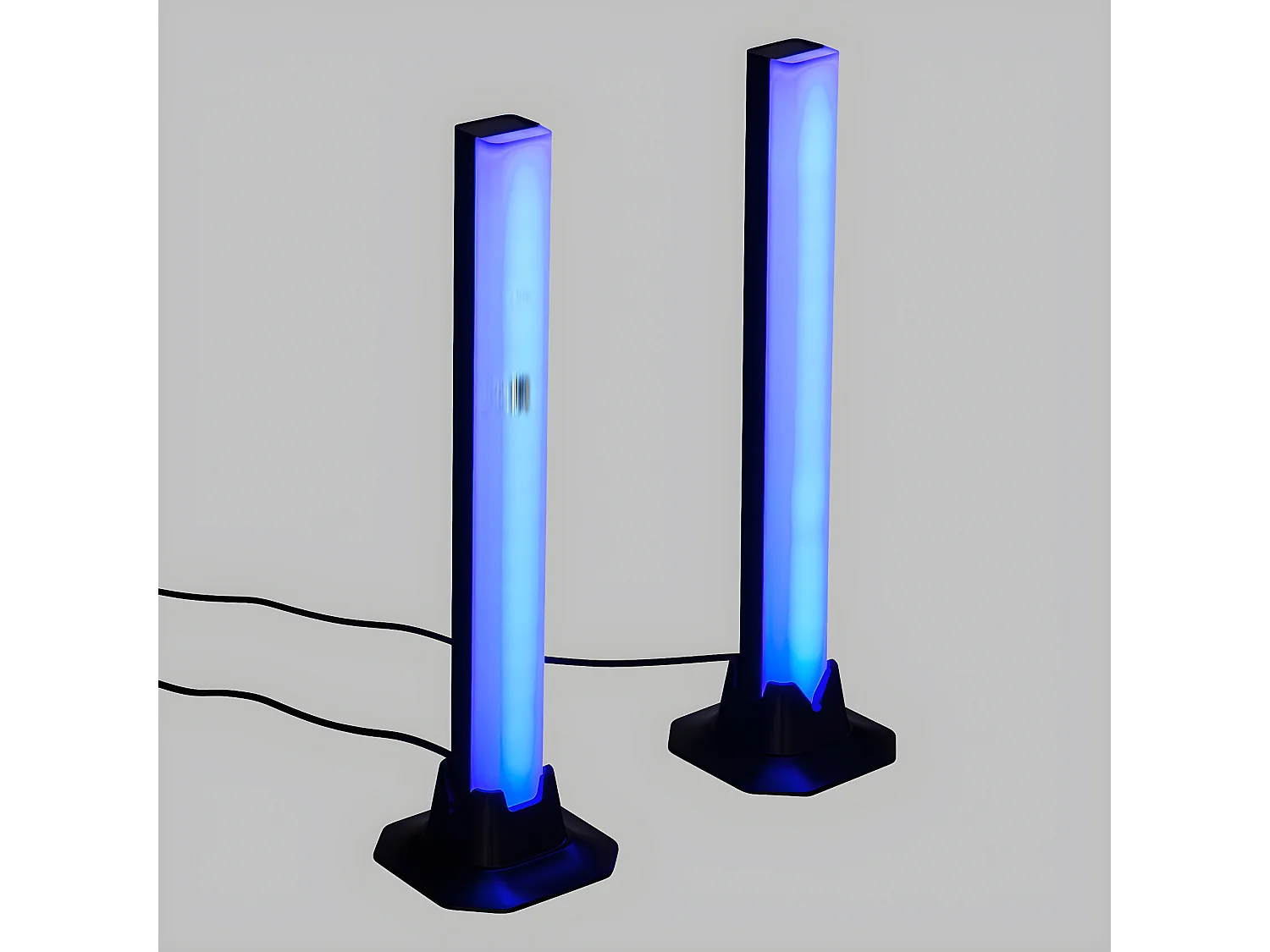 Lot de 2 Barres lumineuses multicouleur avec télécommande H 32.5 cm