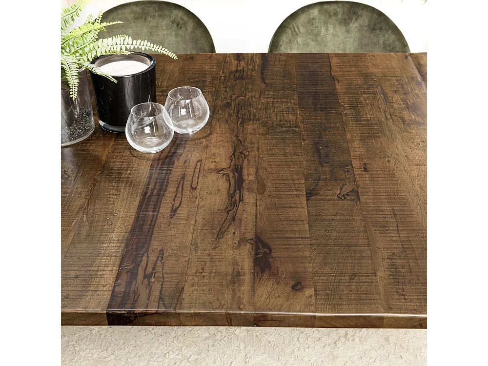 KIARA - Table à manger rectangulaire 200x100cm bois recyclé