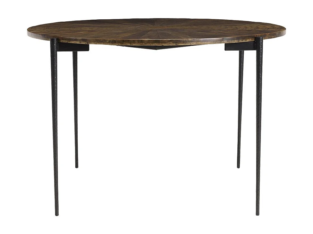 KIARA - Table à manger ronde 120x120cm en bois recyclé