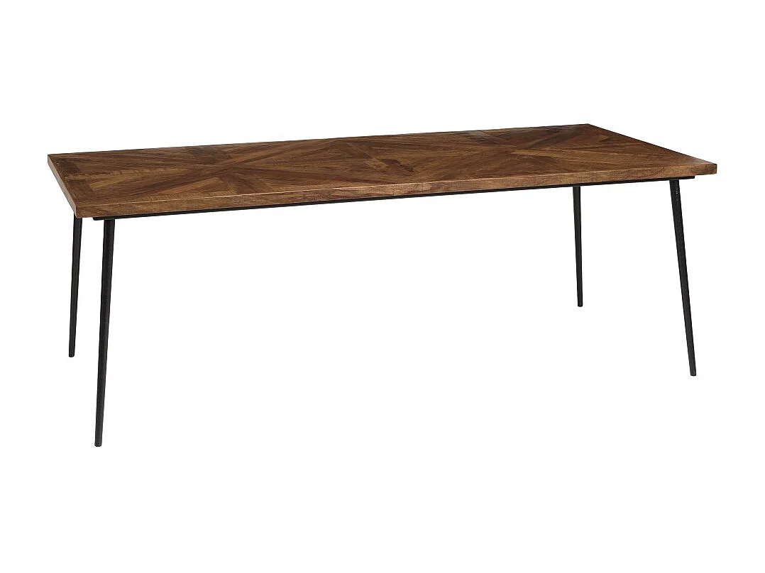 KIARA - Table à manger rectangulaire 220x100cm bois recyclé