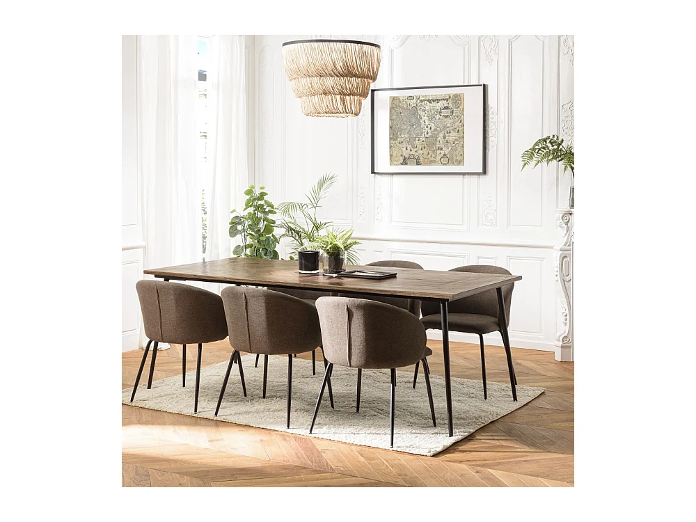 KIARA - Table à manger rect. 220x100cm formes géométriques