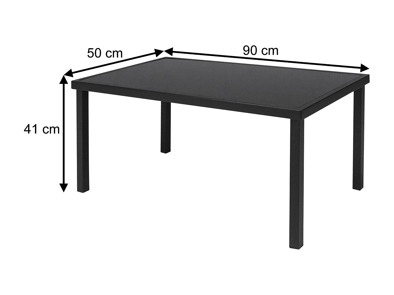 Set salotto da giardino in textilene nero, salotto da esterno mod. Capri