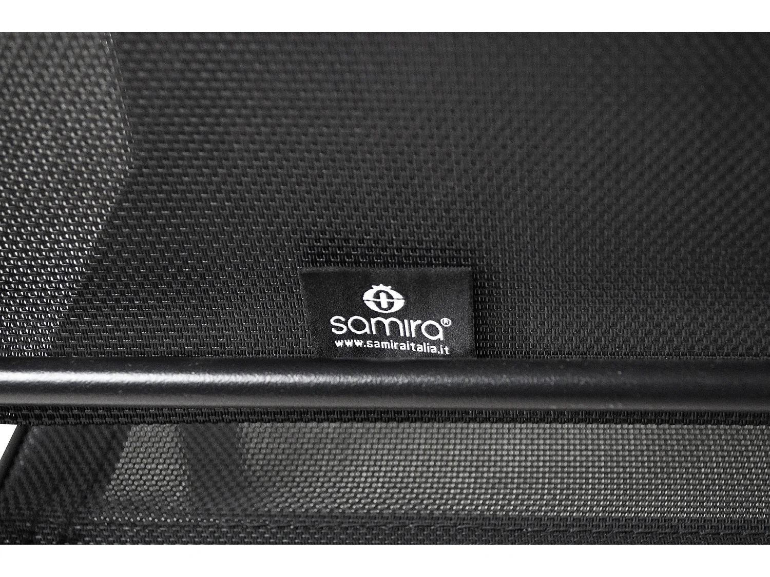 Set salotto da giardino in textilene nero, salotto da esterno mod. Capri