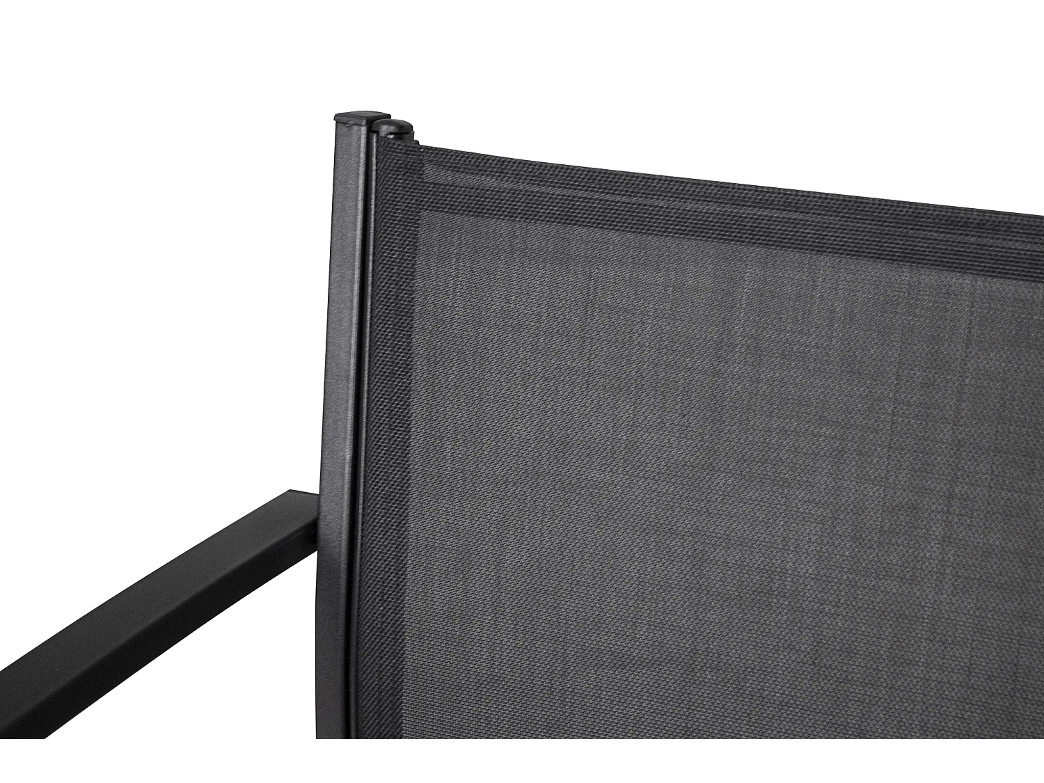 Set salotto da giardino in textilene nero, salotto da esterno mod. Capri