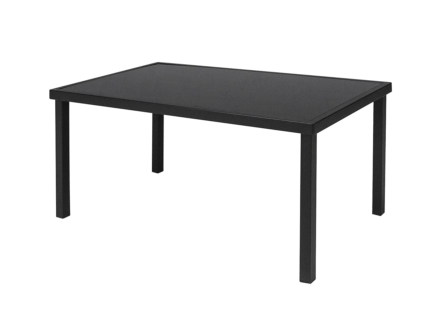 Set salotto da giardino in textilene nero, salotto da esterno mod. Capri