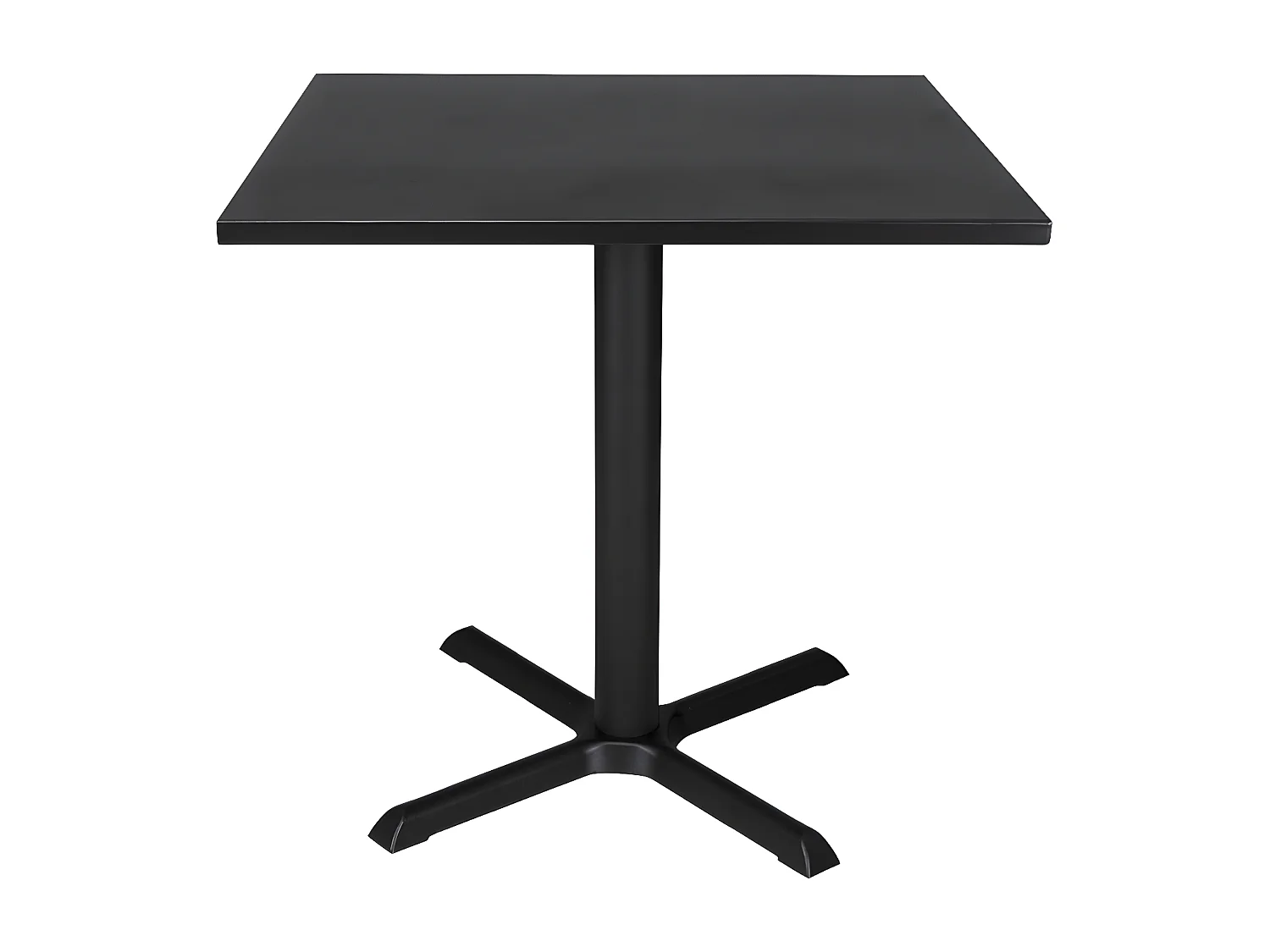 Tavolo bar quadrato 80x80 nero, tavolo da esterno mod. Kevin