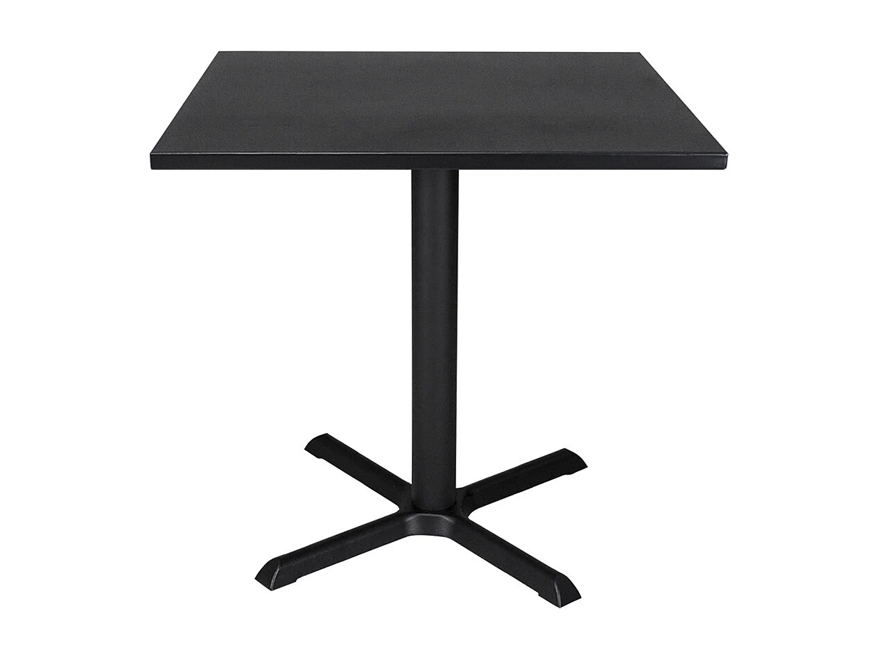 Tavolo bar quadrato 80x80 nero, tavolo da esterno mod. Kevin