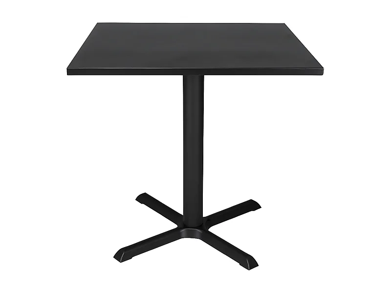 Tavolo bar quadrato 80x80 nero, tavolo da esterno mod. Kevin