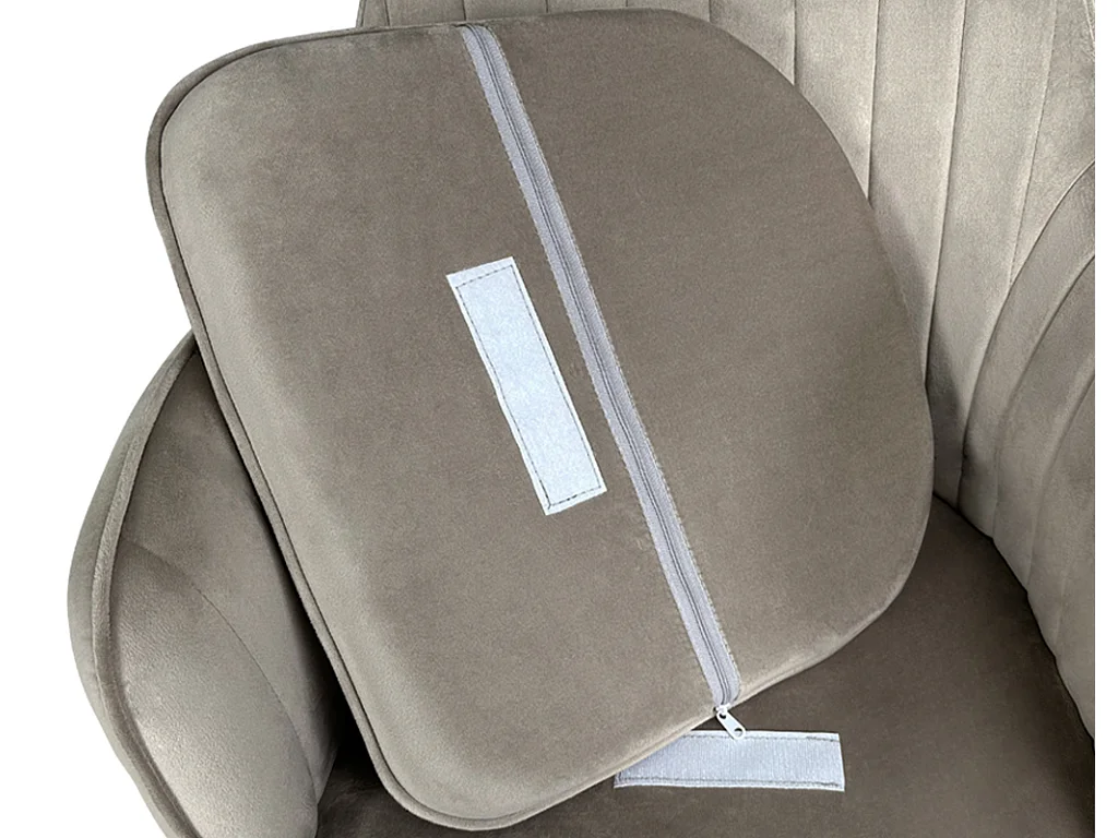 Sedia da pranzo in velluto tortora poltroncina vintage mod. Celine