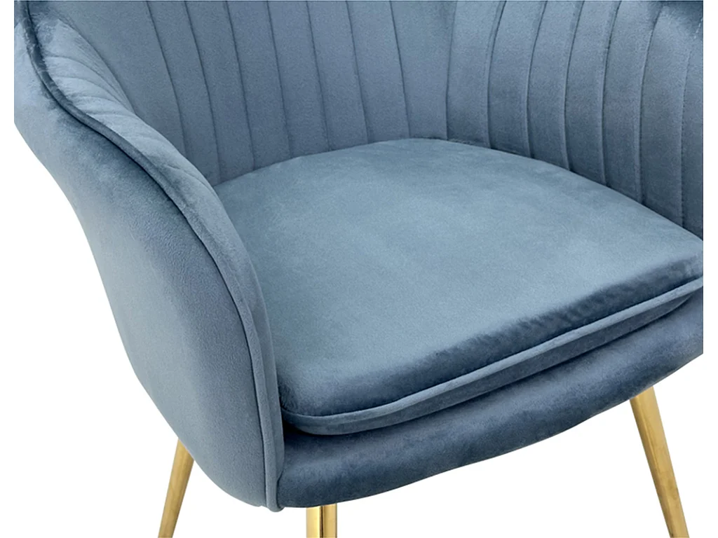 Sedia da pranzo in velluto carta da zucchero poltroncina vintage mod. Celine