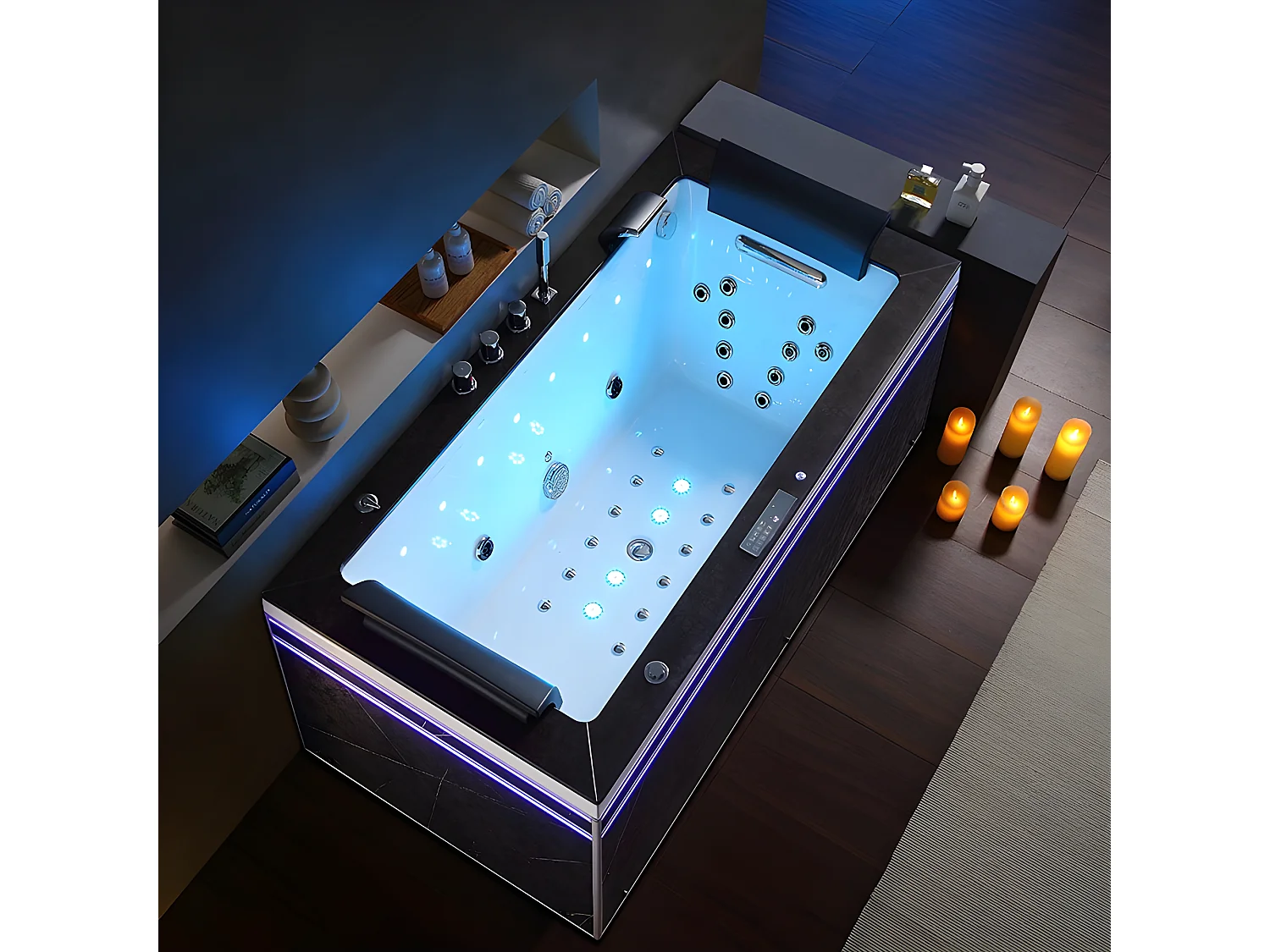 Baignoire balneo Thérapeutique ALTESS BLACK 180 2 places ARCHIPEL® - 180x90