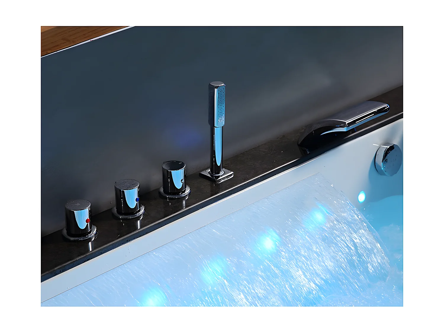 Baignoire balneo Thérapeutique ALTESS BLACK 180 2 places ARCHIPEL® - 180x90