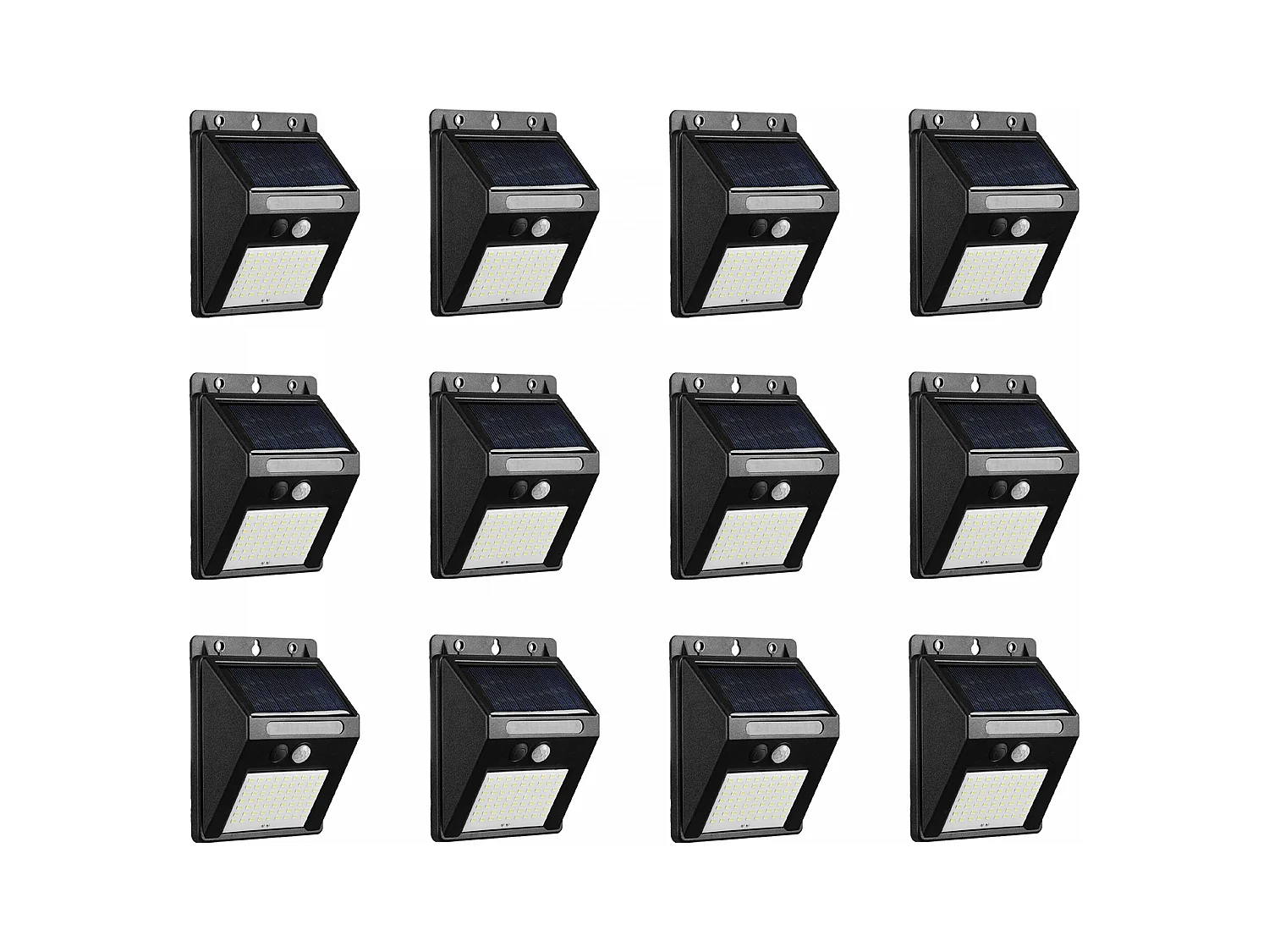 Lot de 12 appliques solaire led mural